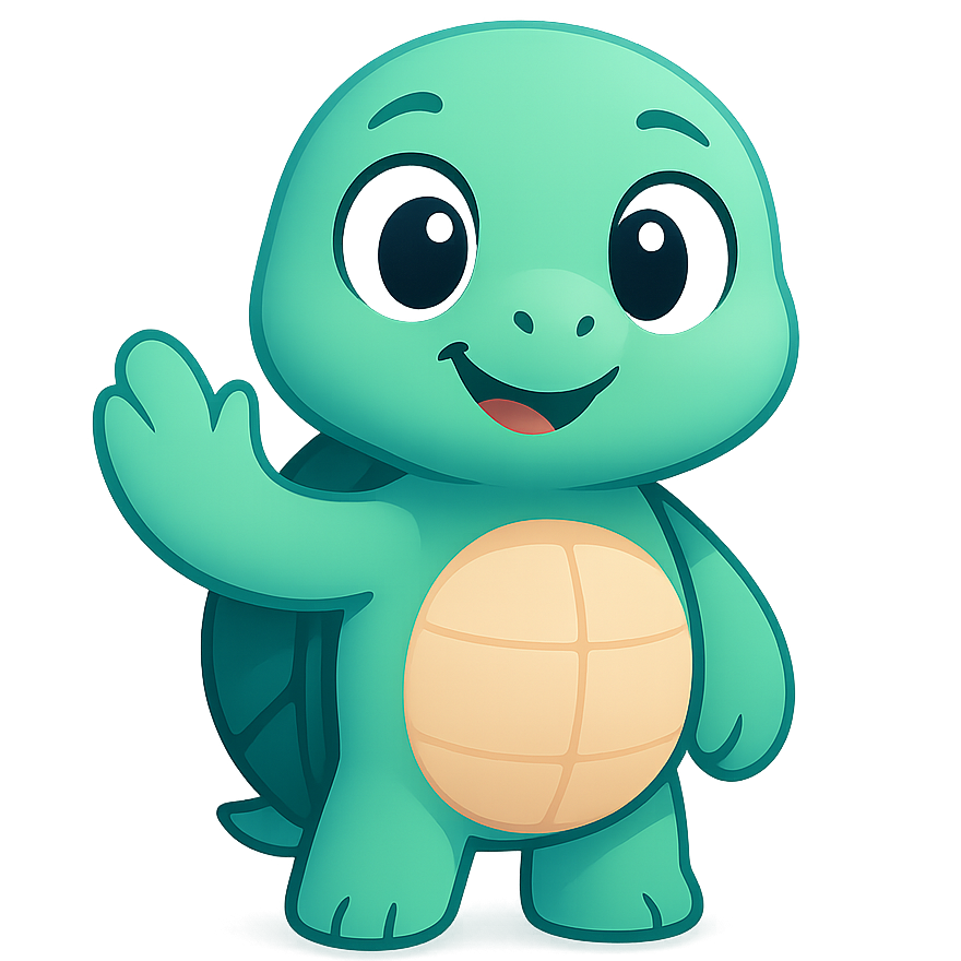 Tao, the Habitao turtle waving hello